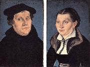 CRANACH, Lucas the Elder Diptych with the Portraits of Luther and his Wife df Germany oil painting artist